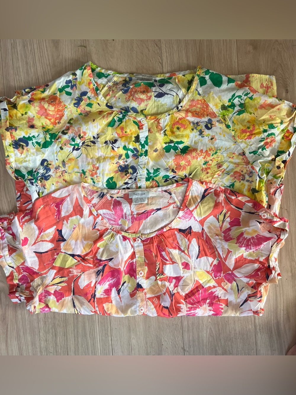 2 Van Heusen 100% Cotton Women’s Blouses XL